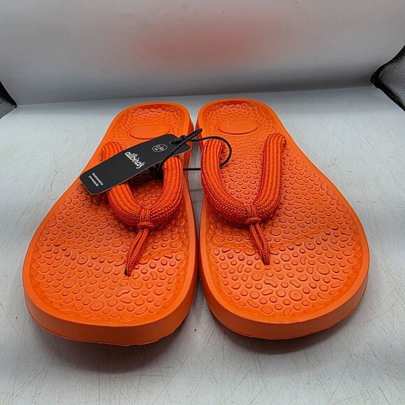 Allbirds Sugar Zeffer Mens 13 Orange Open Toe Slip On Sandals Summer Beach Walk - Picture 2 of 11